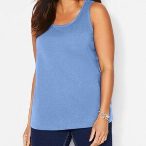Catherine's French Blue Suprema Tank Top- 4X- NWT
